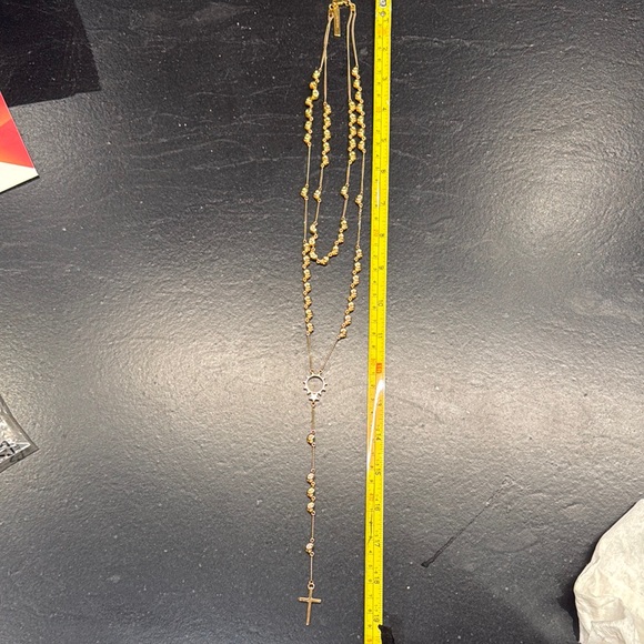 GIVENCHY made in Italy Skull Gold 20”Long Necklace - Picture 6 of 11